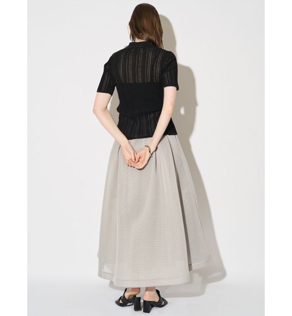 ELENDEEK「MESH BONDING FLARED SK」|スカート|