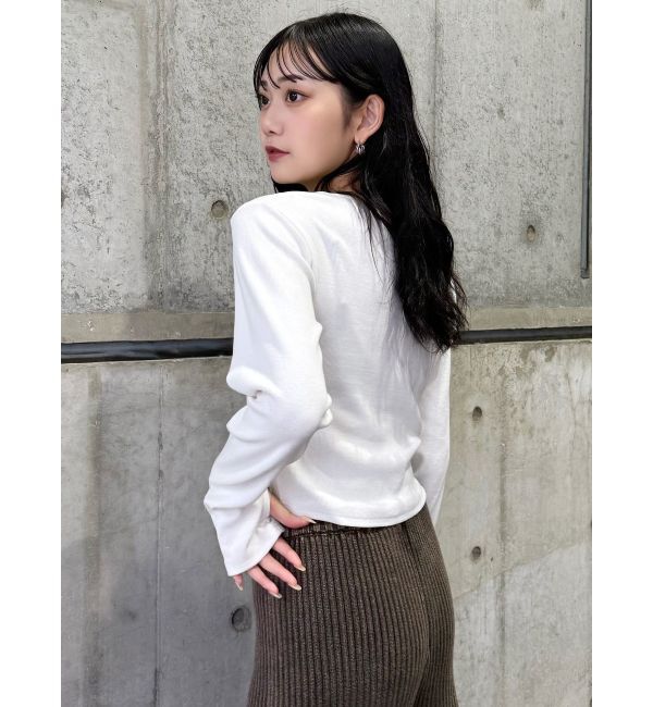 MURUA「クロップドメッセージトップス」|Tシャツ・カットソー|