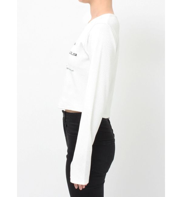 MURUA「クロップドメッセージトップス」|Tシャツ・カットソー|