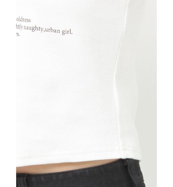 MURUA「クロップドメッセージトップス」|Tシャツ・カットソー|