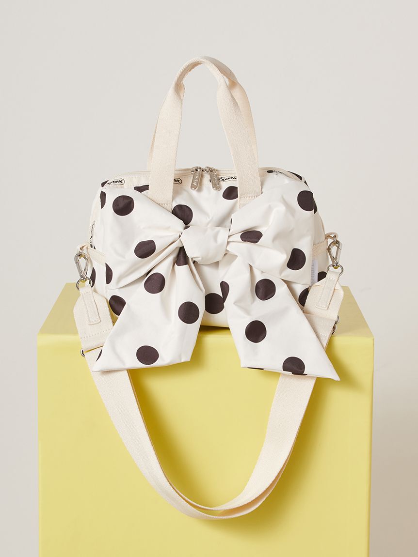 SNIDEL「【SNIDEL&times;LeSportsac】LG BOW SM SATCHEL」|ショルダー・メッセンジャー|WHT