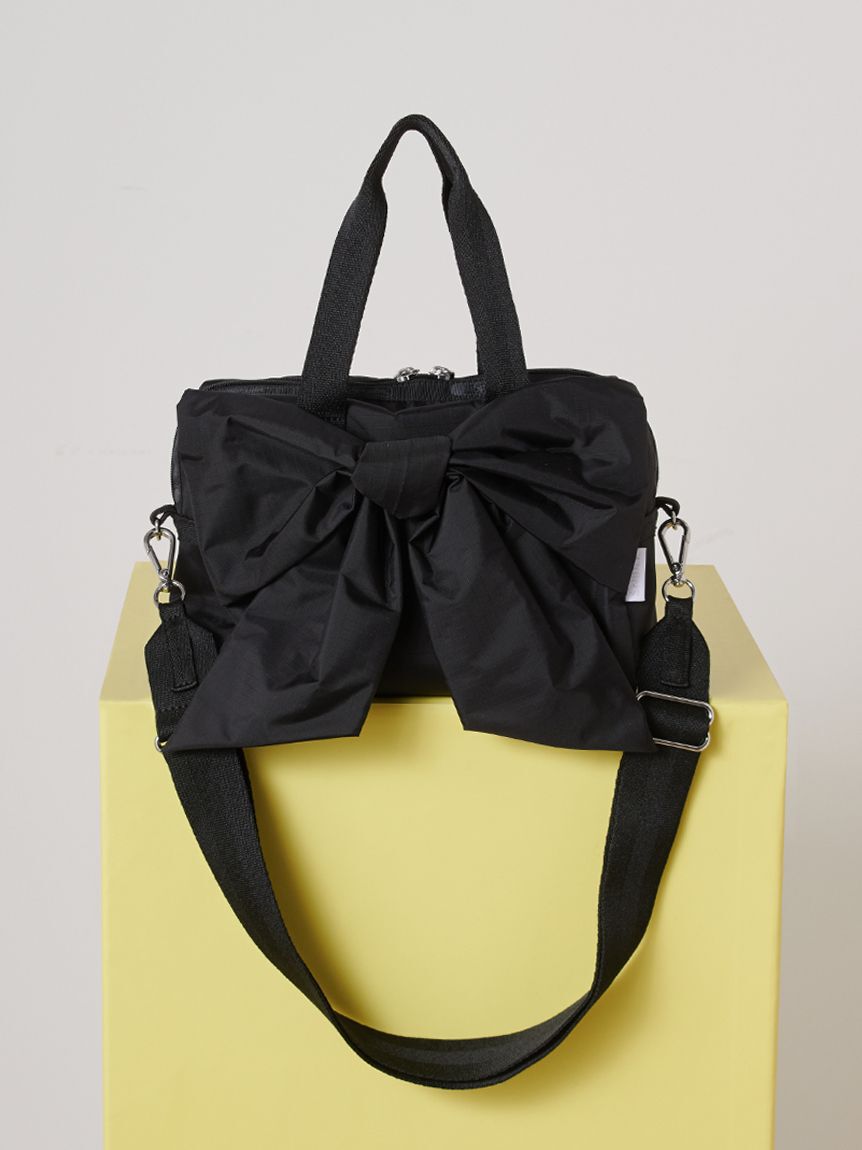 SNIDEL「【SNIDEL&times;LeSportsac】LG BOW SM SATCHEL」|ショルダー・メッセンジャー|BLK