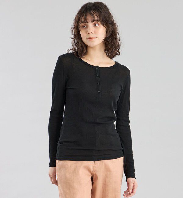 MACKINTOSH PHILOSOPHY「GREY LABEL シアーヘンリーネック」|Tシャツ・カットソー|ブラック