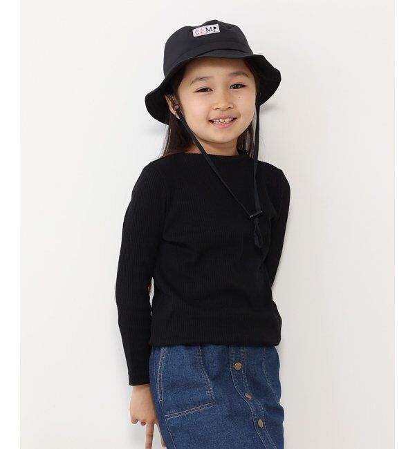 ikka kids「三角テレコロンTシャツ（120~160cm）」|Tシャツ・カットソー|ブラック