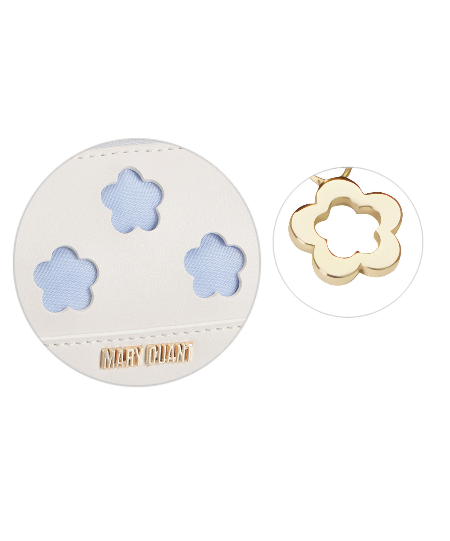 MARY QUANT「パンチングデイジーラウンドペンケース」|ポーチ|