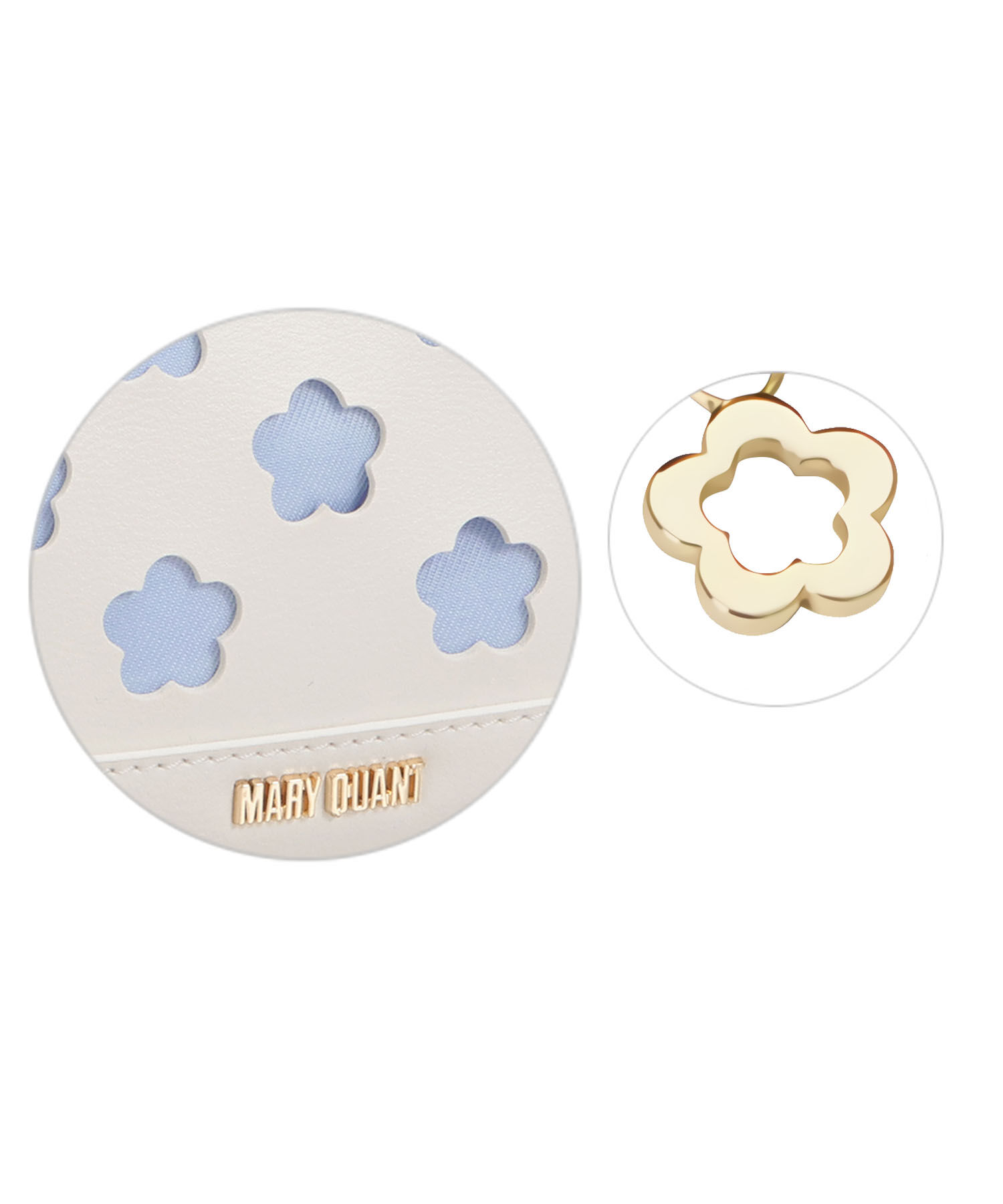 MARY QUANT「パンチングデイジーラウンドエッジポーチ」|ポーチ|