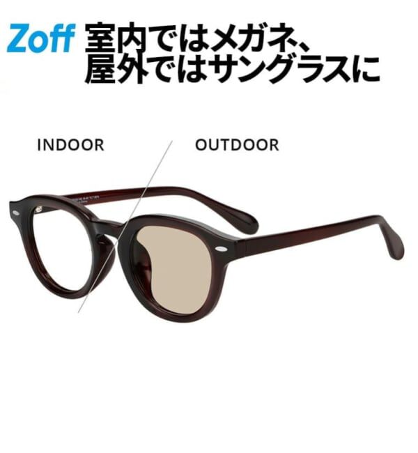  「【WEB限定】SUNCUTGlasses/UV100%CUT ウェリントン型 調光サングラス | 紫外線で色が変わる 紫外線対策」|サングラス|
