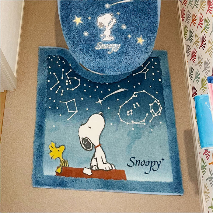 BACKYARD FAMILY「スヌーピー トイレマット 通販 星空スヌーピー キャラクター グッズ 60&times; 60cm トイレ」|トイレタリー・ランドリーグッズ|
