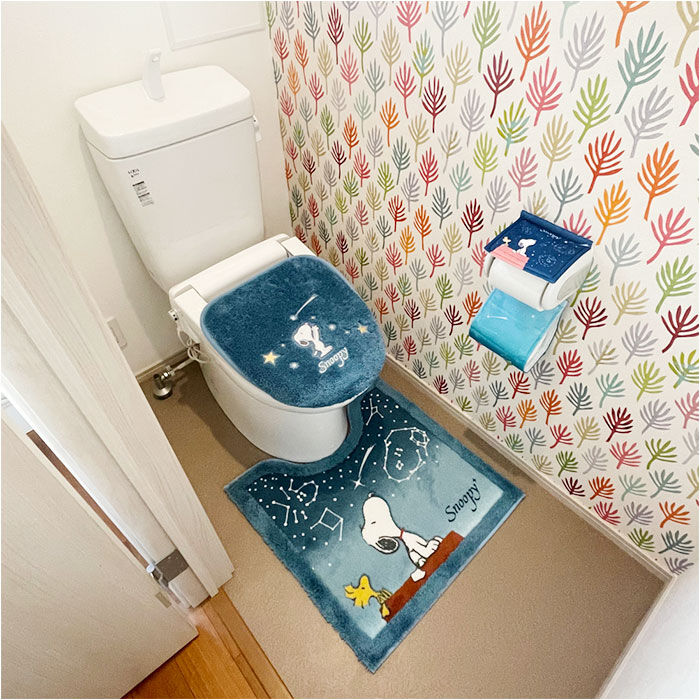 BACKYARD FAMILY「スヌーピー トイレマット 通販 星空スヌーピー キャラクター グッズ 60&times; 60cm トイレ」|トイレタリー・ランドリーグッズ|