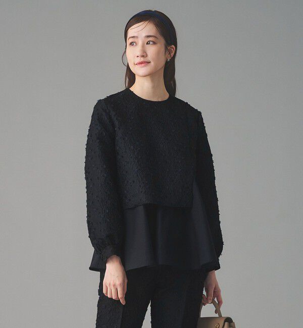 フラワー カットジャガード コンビブラウス（UNITED ARROWS）｜ルミネ