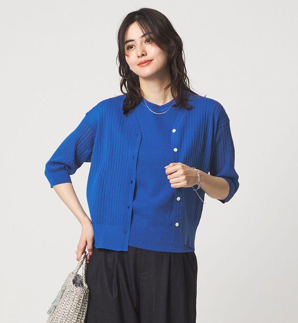 UNITED ARROWS green label relaxing「ブライトシアー Vネック ニット カーディガン」|カーディガン|COBALT