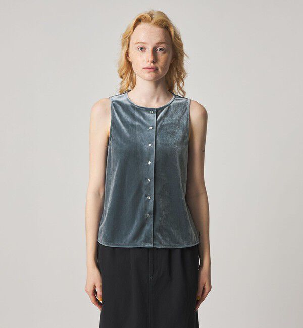 STEVEN ALAN「＜Steven Alan＞ベロア ノースリーブ プルオーバー」|カーディガン|