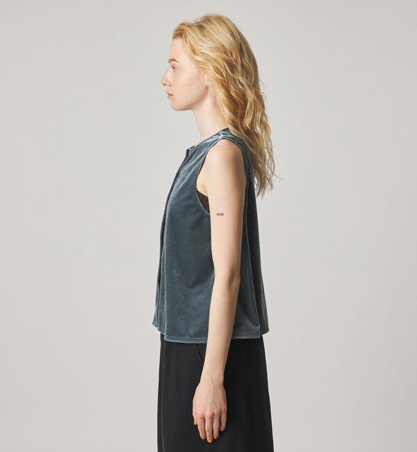 STEVEN ALAN「＜Steven Alan＞ベロア ノースリーブ プルオーバー」|カーディガン|