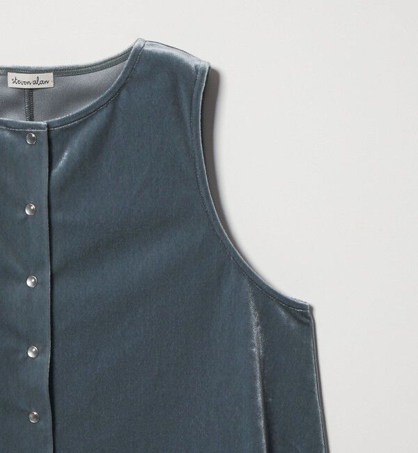 STEVEN ALAN「＜Steven Alan＞ベロア ノースリーブ プルオーバー」|カーディガン|