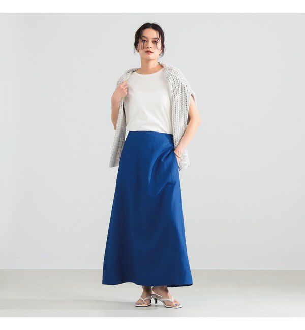 Demi-Luxe BEAMS 「シンプル リネン スカート .M」|スカート|