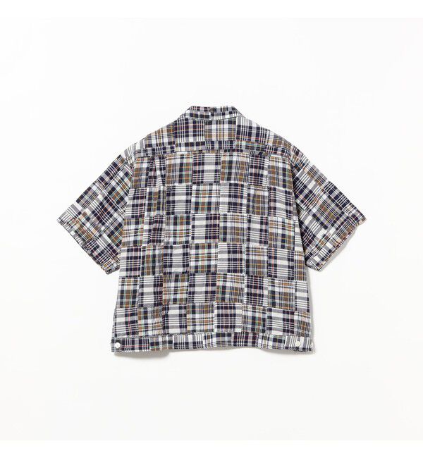 BEAMS PLUS「Cabana Boy-SHT Patchwork Madras Navy」|シャツ・ブラウス|
