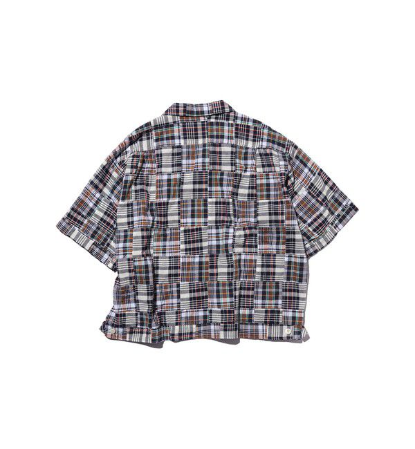 BEAMS PLUS「Cabana Boy-SHT Patchwork Madras Navy」|シャツ・ブラウス|