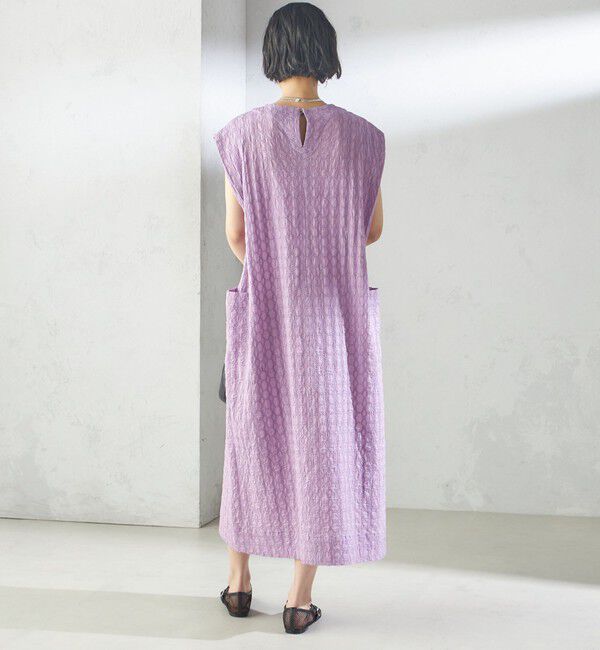 SHIPS for women「【SHIPS別注】assiette:〈手洗い可能〉刺繍 サック ワンピース」|ワンピース|