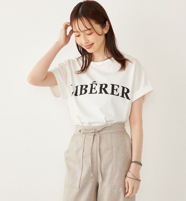 SHIPS Colors 「SHIPS Colors:〈接触冷感・UVカット〉ビッグロゴ ドルマン Tシャツ◇」|Tシャツ・カットソー|