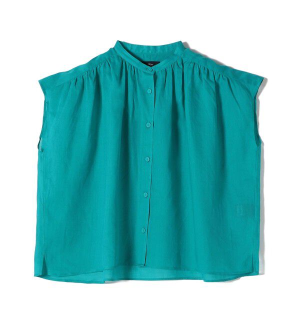 SHIPS for women「SHIPS Primary Navy Label:〈手洗い可能〉ラミー フレンチ スリーブ ブラウス」|シャツ・ブラウス|グリーン
