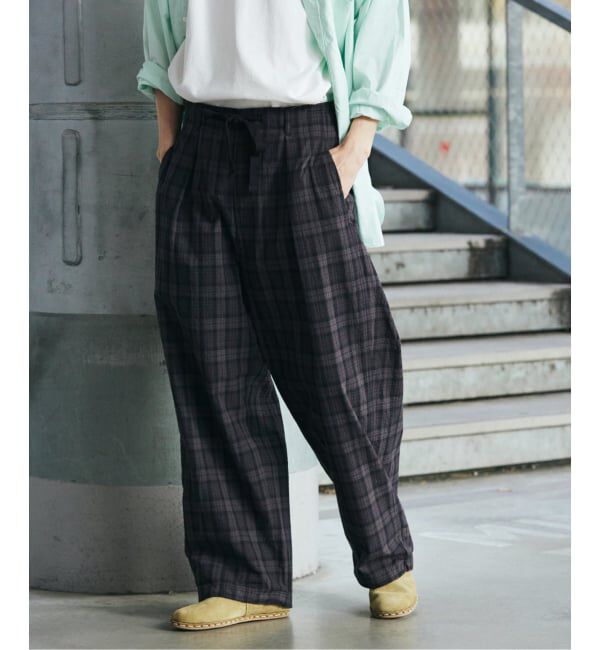 JOURNAL STANDARD「T/C サッカー オーバー パンツ」|スラックス|