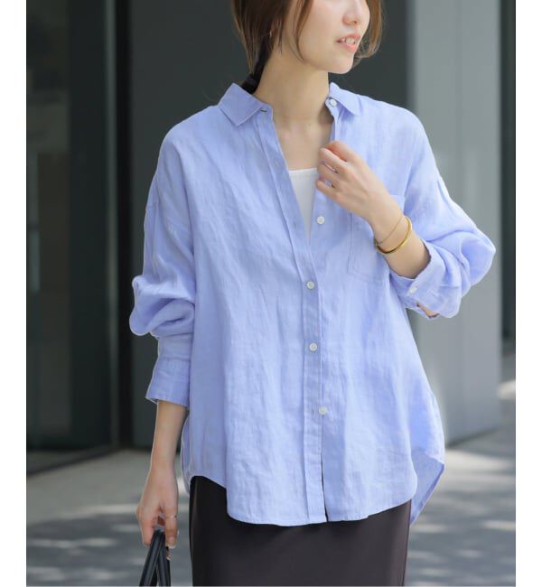 JOURNAL STANDARD relume「《追加2》カラーリネンオーバーサイズシャツ」|シャツ・ブラウス|