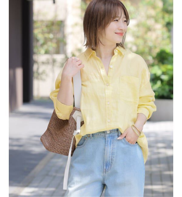 JOURNAL STANDARD relume「《追加2》カラーリネンオーバーサイズシャツ」|シャツ・ブラウス|