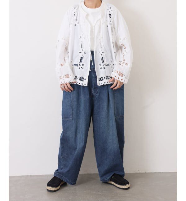 journal standard luxe「《追加予約》バテンレース スタンドカラーギャザーブラウス」|シャツ・ブラウス|