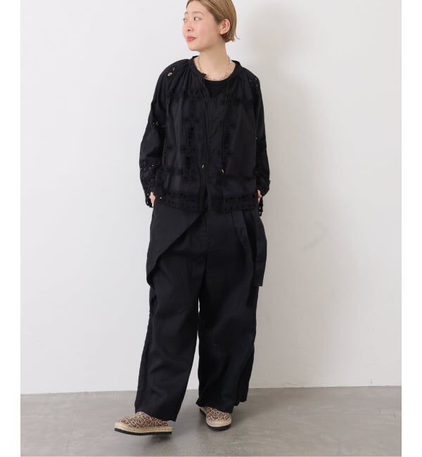 journal standard luxe「《追加予約》バテンレース スタンドカラーギャザーブラウス」|シャツ・ブラウス|