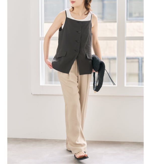 Spick and Span「《予約》TICCA リネンキャミソールベスト」|ベスト・ジレ|
