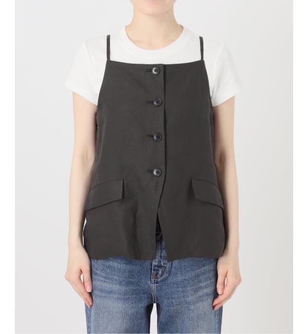 Spick and Span「《予約》TICCA リネンキャミソールベスト」|ベスト・ジレ|