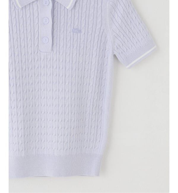 U by SPICK&SPAN「LACOSTE / ラコステ ポロ半袖ニット」|ニット・セーター|