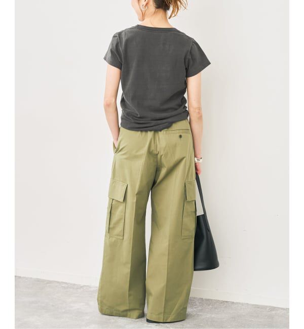 Spick and Span「Mixta / ミクスタ U NECK T-SHIRT PALM TREE」|Tシャツ・カットソー|