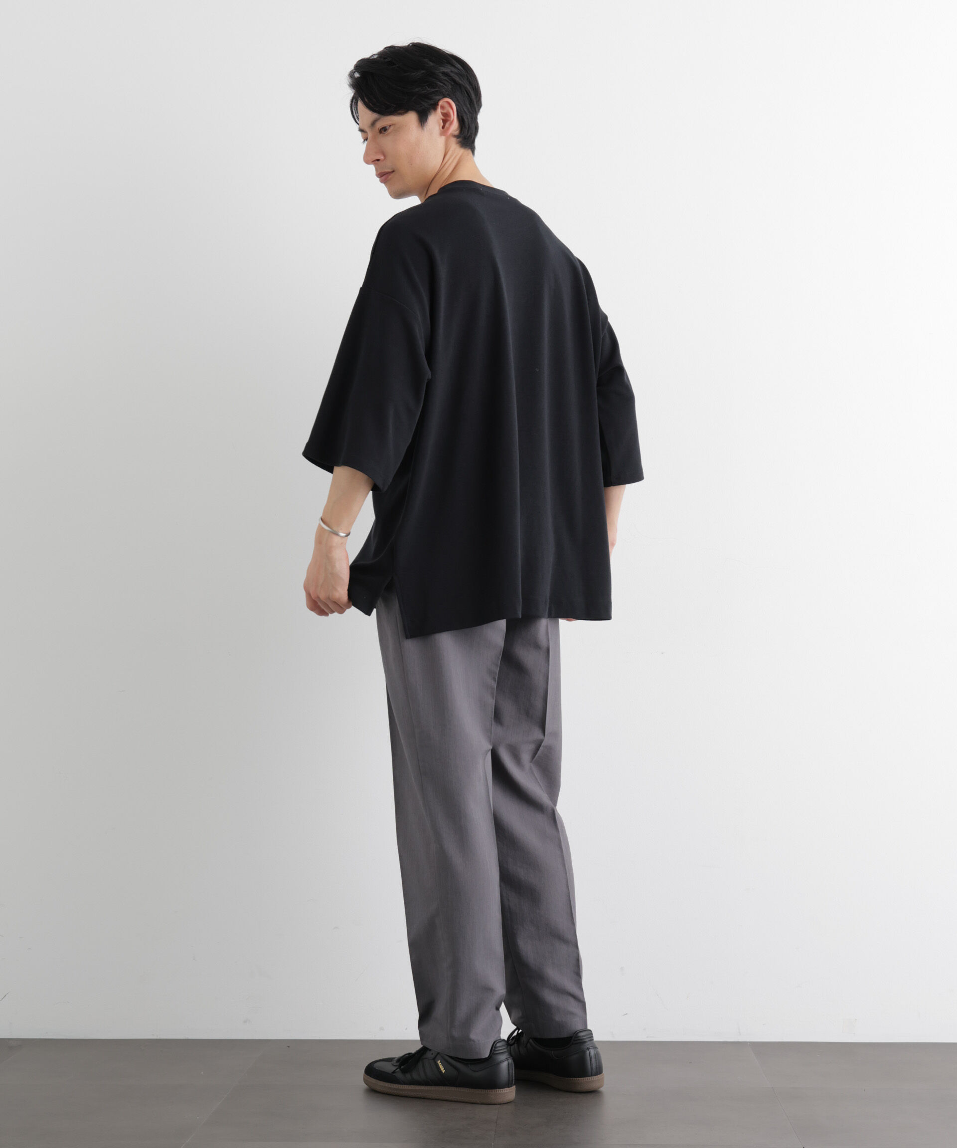 nano･universe「WEB限定/ストレッチフライス BIGTシャツ 半袖」|Tシャツ・カットソー|
