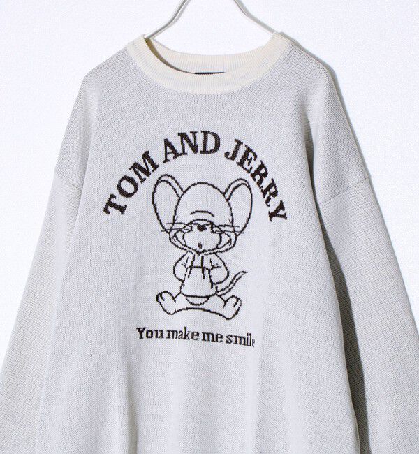 GLOSTER「【MICKEY&JERRY】UNISEX ジャガードニット」|ニット・セーター|オフホワイト