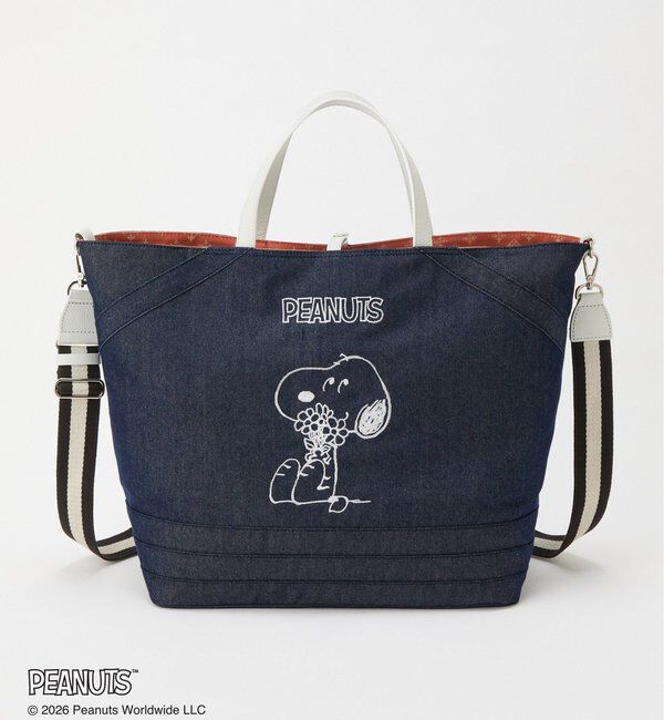 「《PEANUTS&times;russet》リバーシブルビッグトートバッグ」|トートバッグ|インディゴブルー
