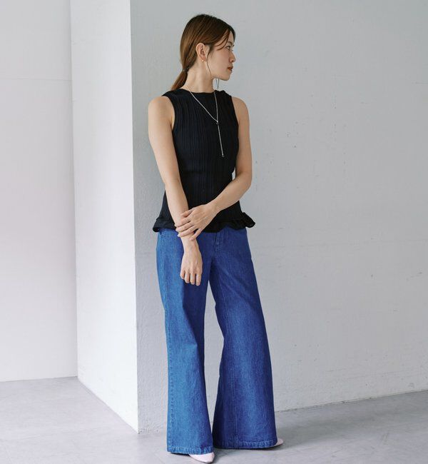  「ペプラムニットフリルタンク」|ニット・セーター|