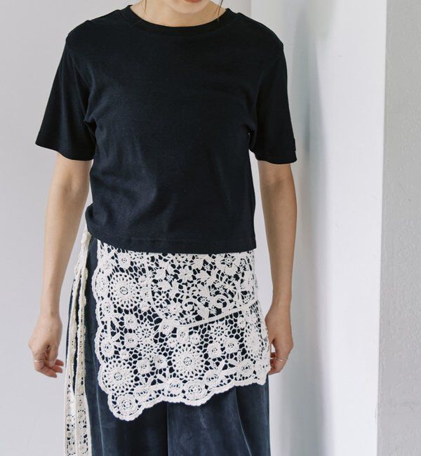  「スラブコットンチビTee」|Tシャツ・カットソー|ブラック