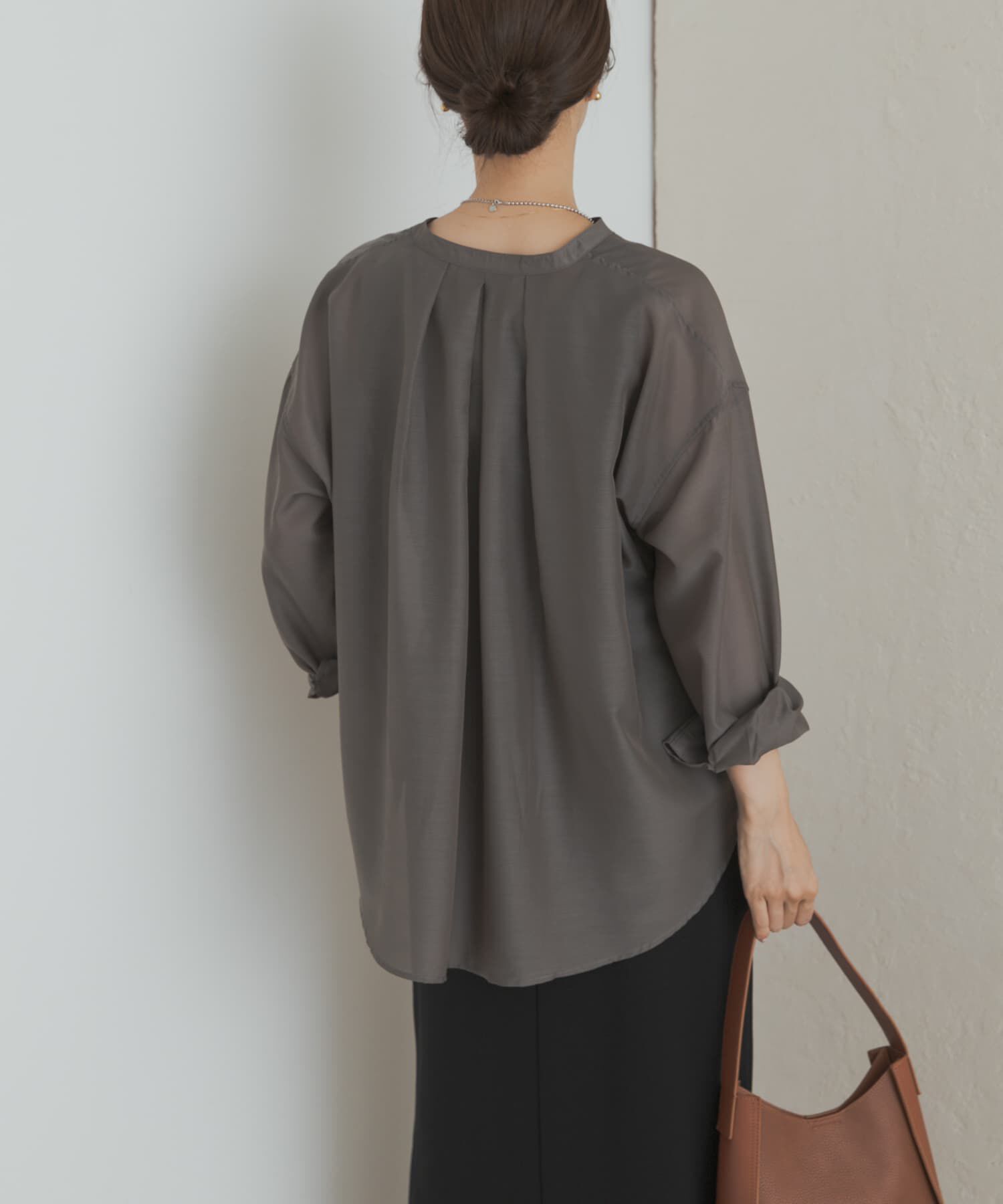 URBAN RESEARCH DOORS「シアーバンドカラーシャツ」|シャツ・ブラウス|