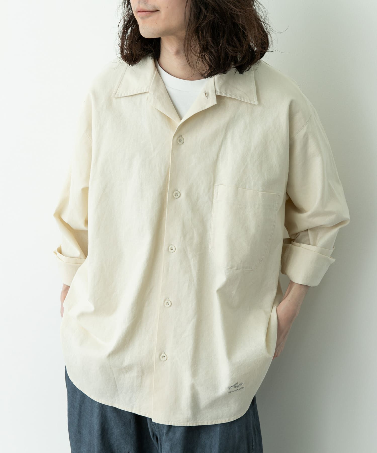 Sonny Label 「ARMY TWILL　COTTON LINEN UTILITYSHIRTS」|シャツ・ブラウス|ホワイト系その他