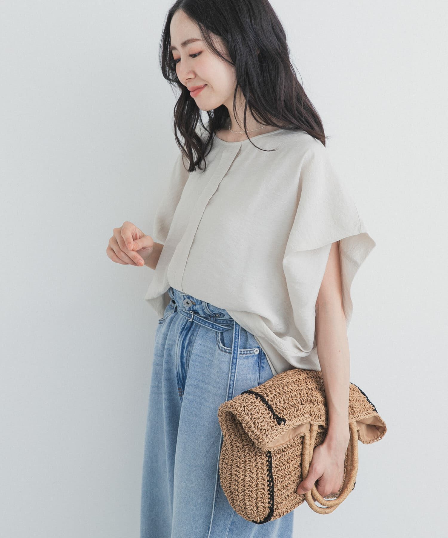 URBAN RESEARCH DOORS「センタータックコクーンブラウス」|シャツ・ブラウス|