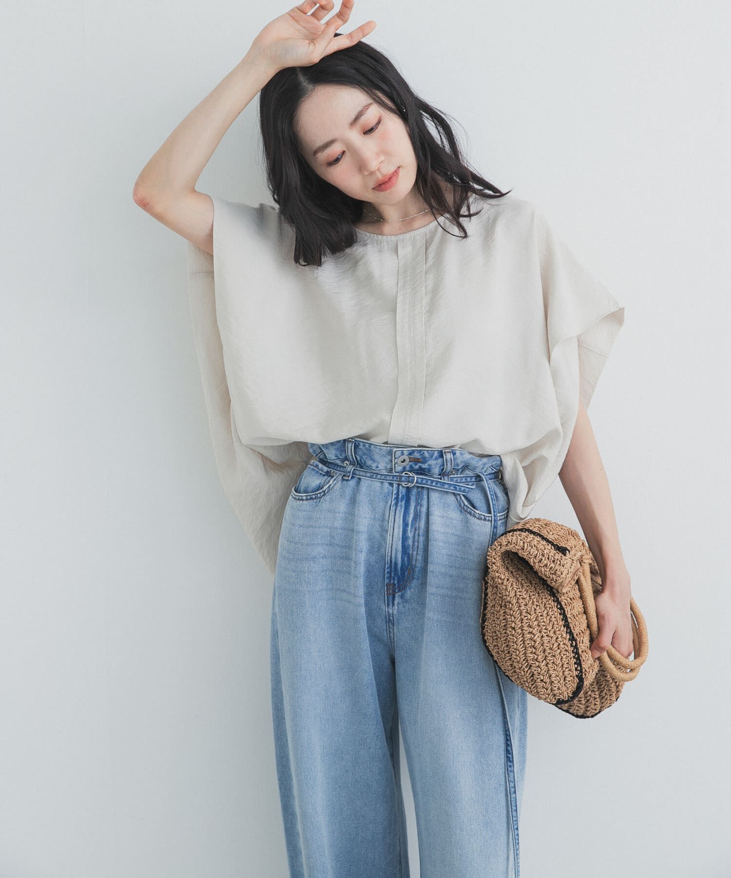 URBAN RESEARCH DOORS「センタータックコクーンブラウス」|シャツ・ブラウス|