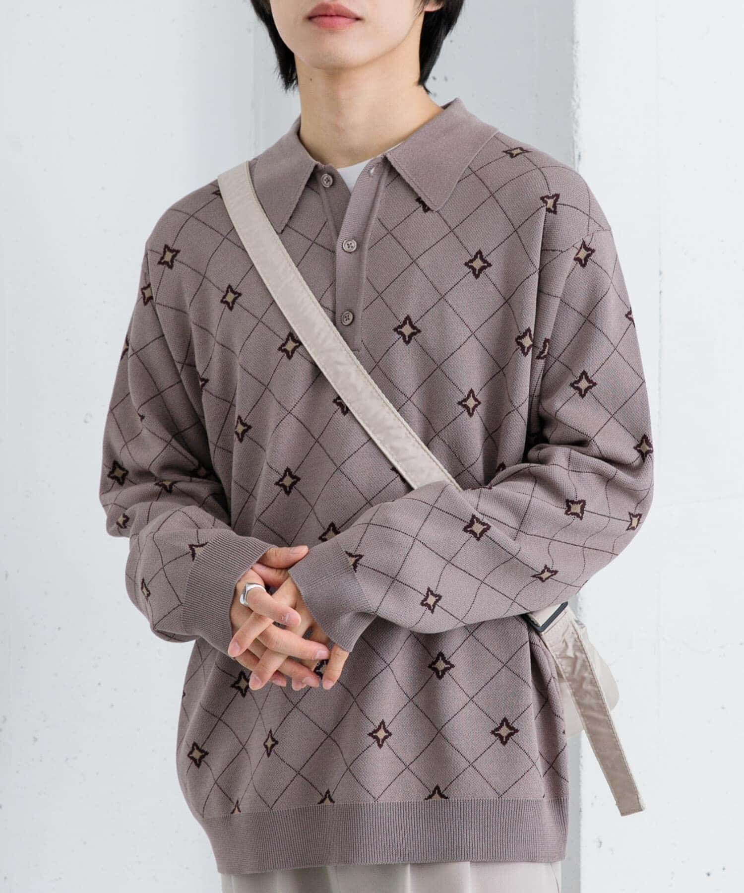 SENSE OF PLACE by URBAN RESEARCH「フラワージャガードニットポロ」|ニット・セーター|