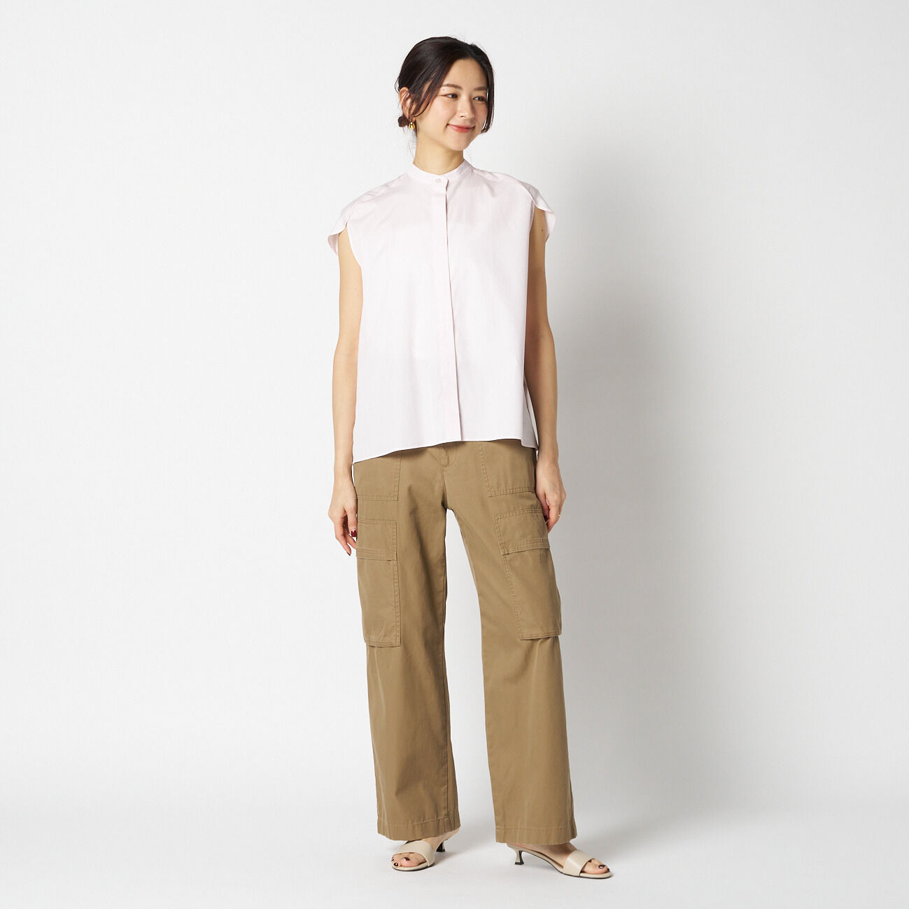 HELIOPOLE「HELIOPOLE BACK VOLUME STAND COLLAR SHIRT」|シャツ・ブラウス|