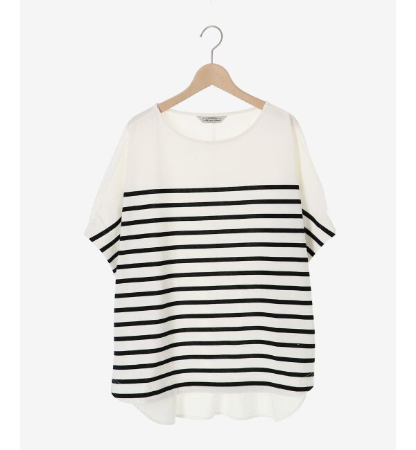 le.coeur blanc「TORRAZZO DONNAボーダー切替プルオーバー」|Tシャツ・カットソー|