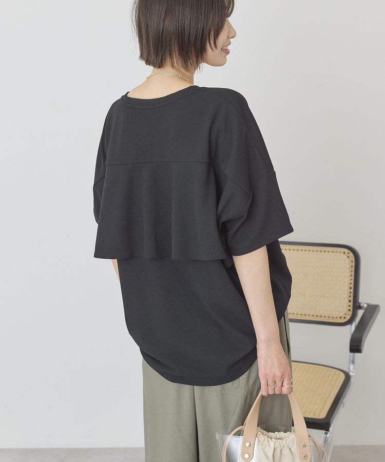 AMERICAN HOLIC「【WEB限定】バックフリル半袖プルオーバー」|Tシャツ・カットソー|Black
