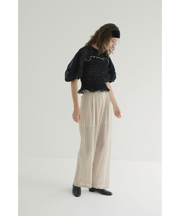 GARAGE OF GOOD CLOTHING「【CLANE】COLOR STITCHED SHIRRING TOPS」|シャツ・ブラウス|