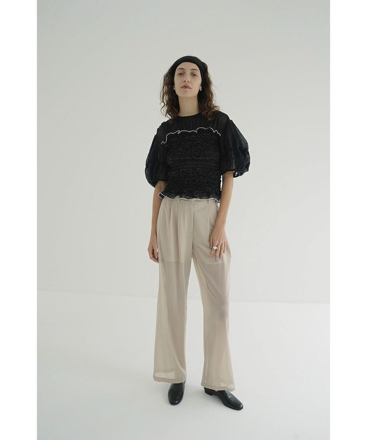 GARAGE OF GOOD CLOTHING「【CLANE】COLOR STITCHED SHIRRING TOPS」|シャツ・ブラウス|