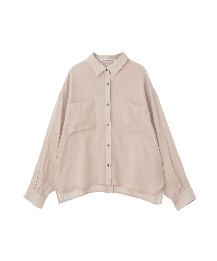 GARAGE OF GOOD CLOTHING「リネンポケット付きクロップドシャツ」|シャツ・ブラウス|