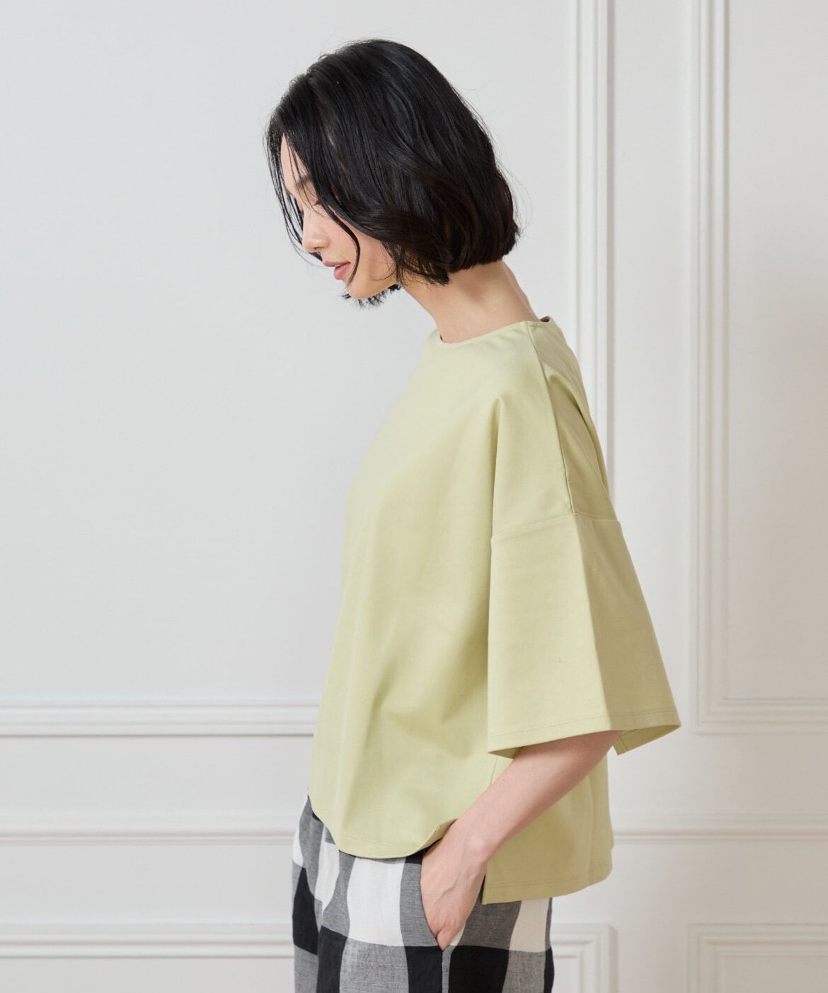 7-IDconcept.「《大きいサイズ》スリットスリーブプルオーバー」|Tシャツ・カットソー|